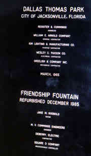 Plague mounted in center of Control Panel